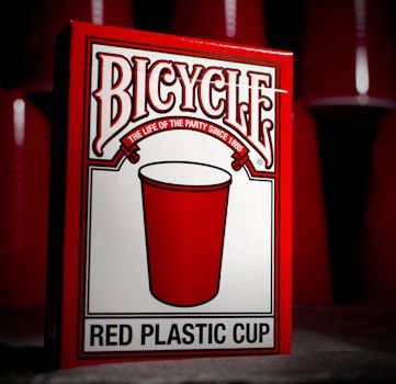 Bicycle Red Plastic Cup