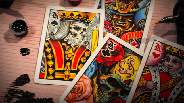 Bicycle Club Tattoo tattoo face cards